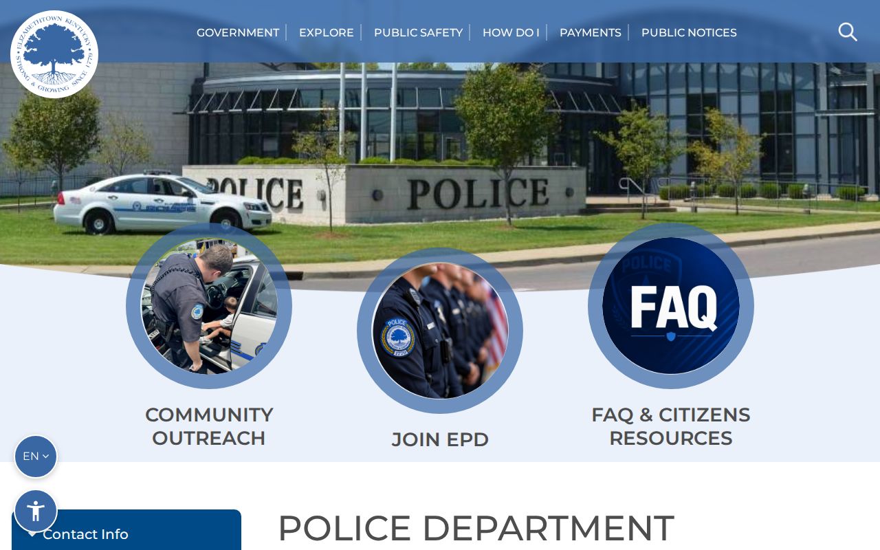 Elizabethtown Police Department official website